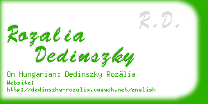 rozalia dedinszky business card